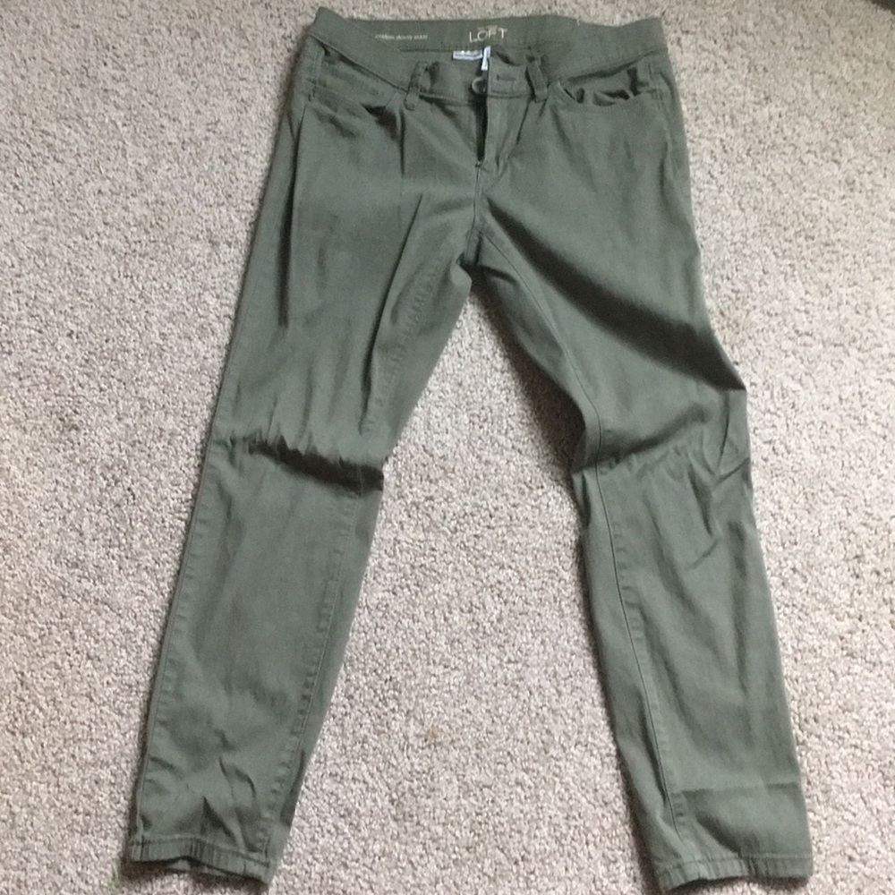 Loft Olive Straight Leg Petite Pants